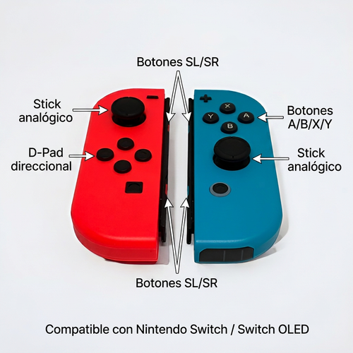 IVARO Pack 2 Mandos Inalámbricos Compatibles con Nintendo Switch/Switch OLED