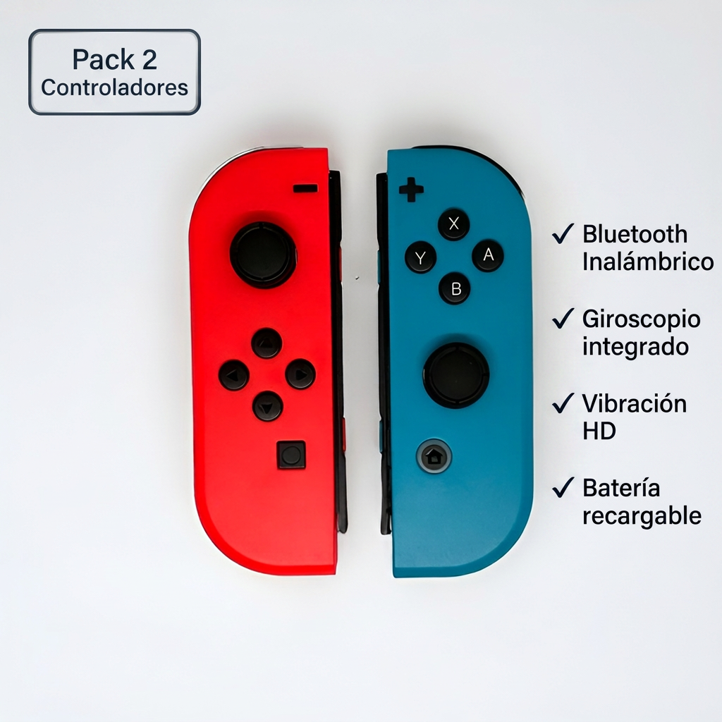 IVARO Pack 2 Mandos Inalámbricos Compatibles con Nintendo Switch/Switch OLED